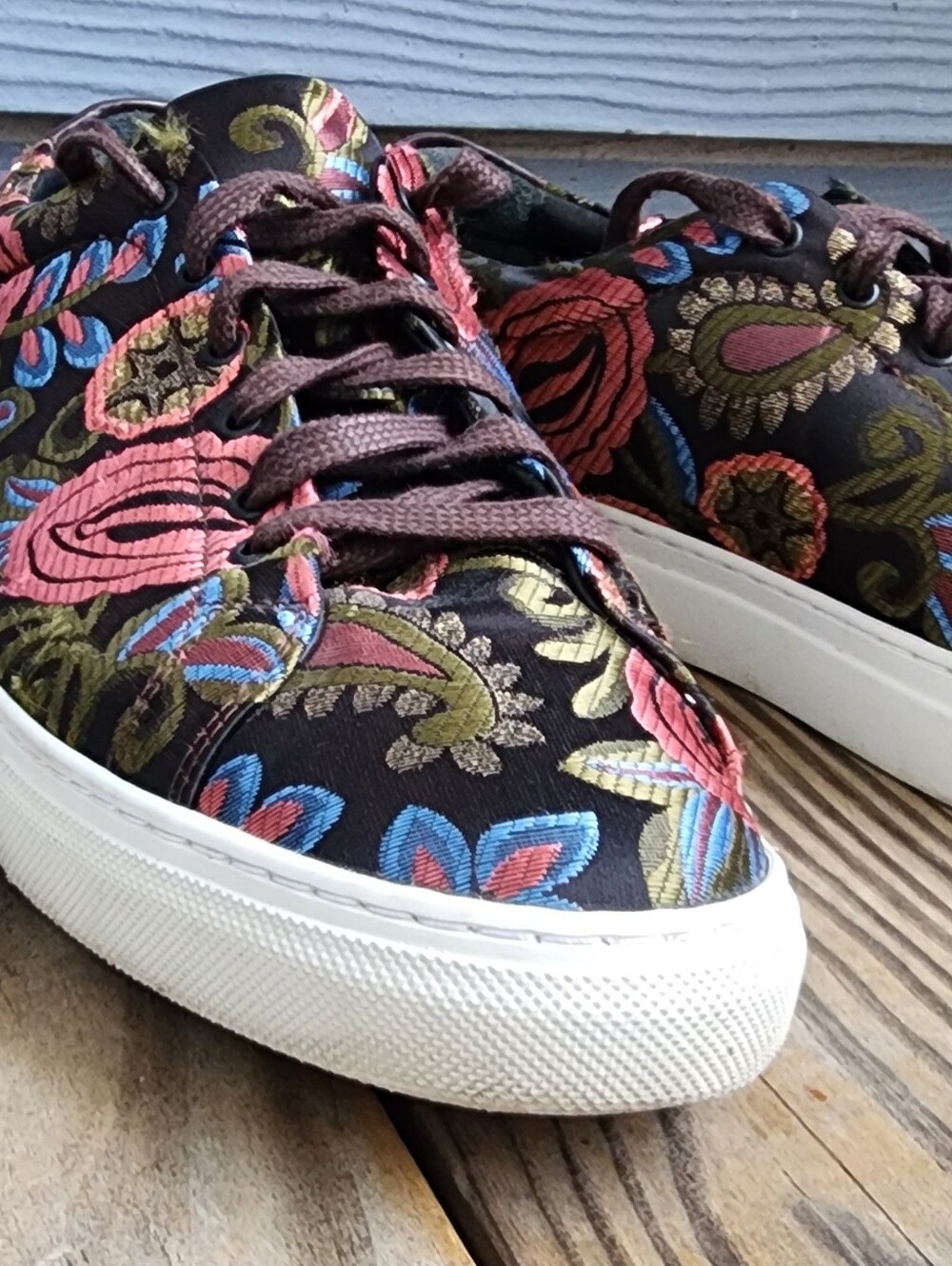TAFT The Jack Sneaker in Victoria Floral Jacquard Tapestry Men's Size 10